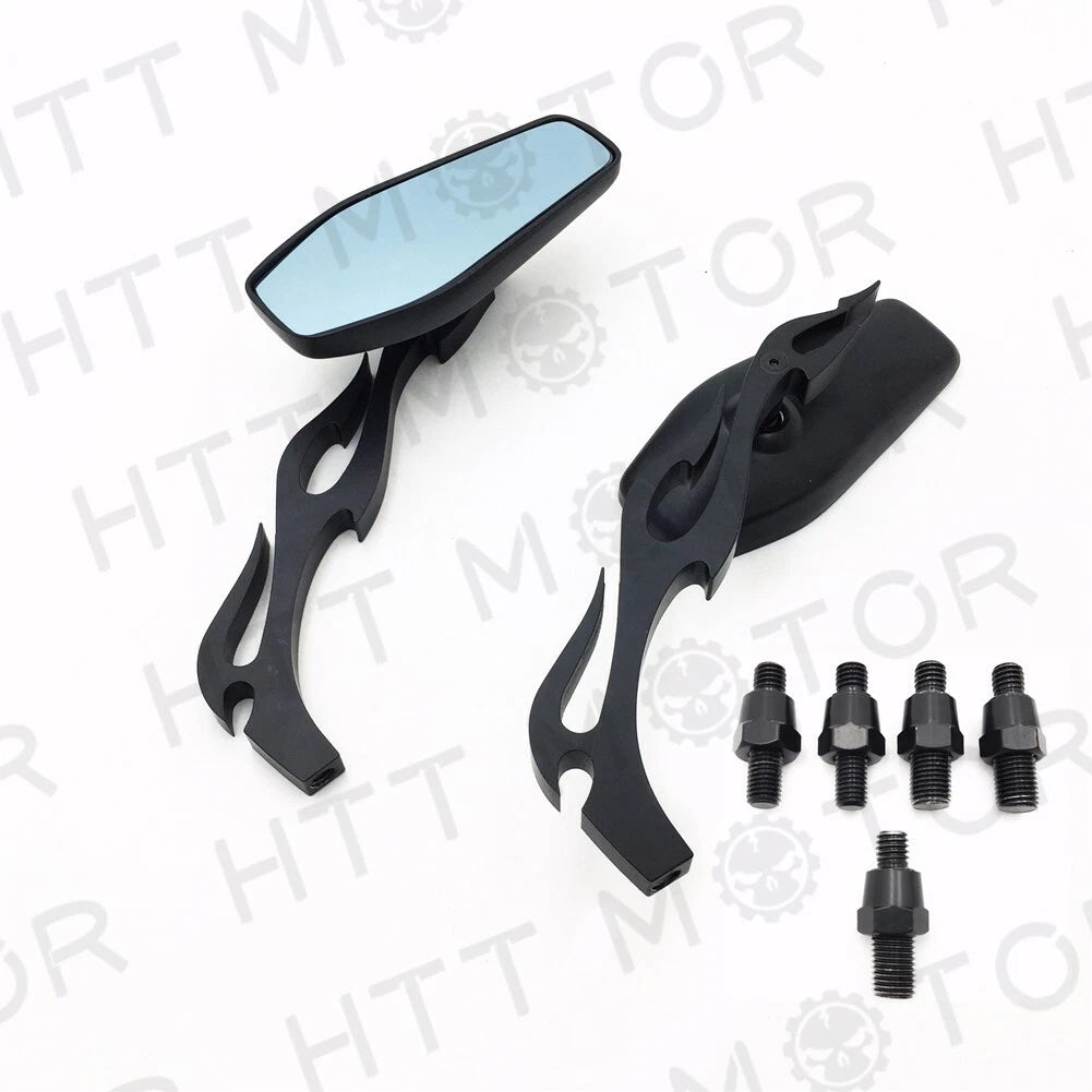 Universal Motorcycle Rearview Mirrors 8mm 10mm Black