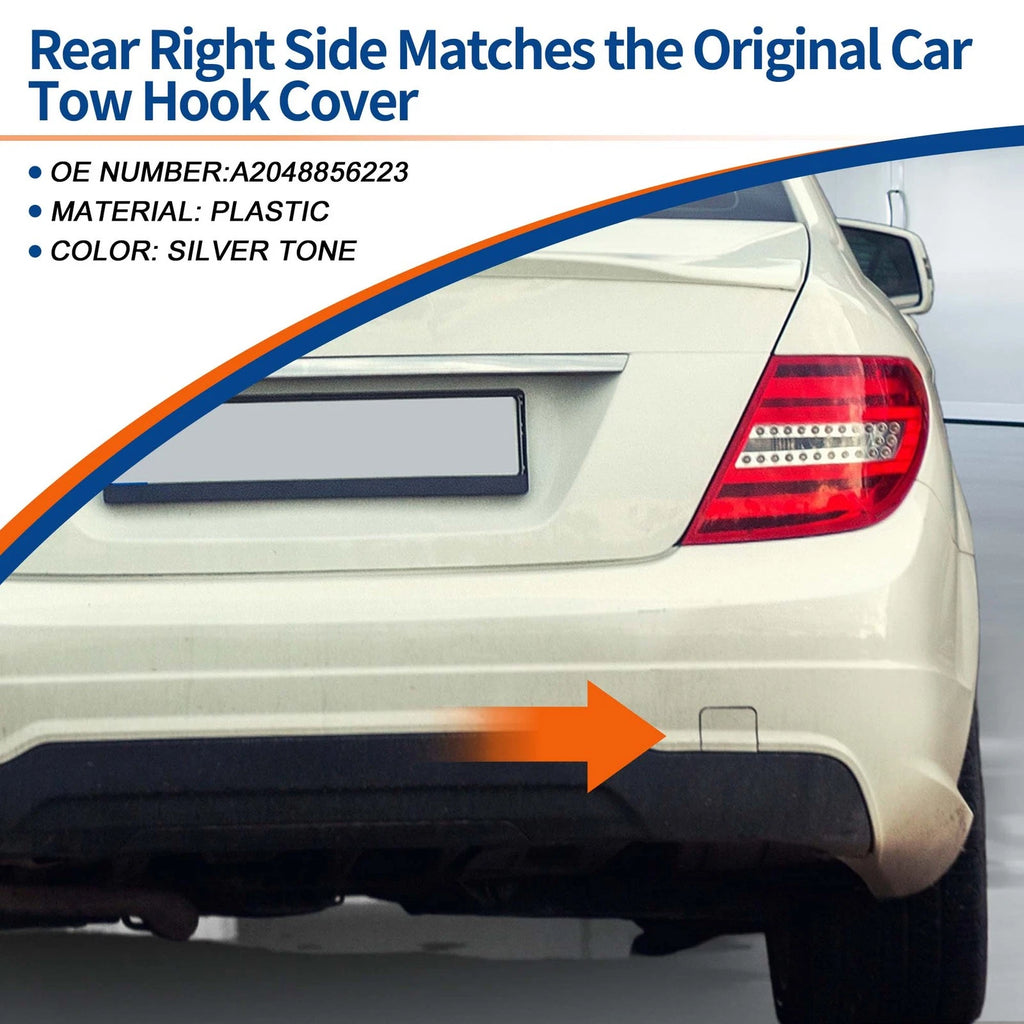 Rear Right Tow Hook Cover Replacement for Mercedes-Benz C-Class (2012–2015)