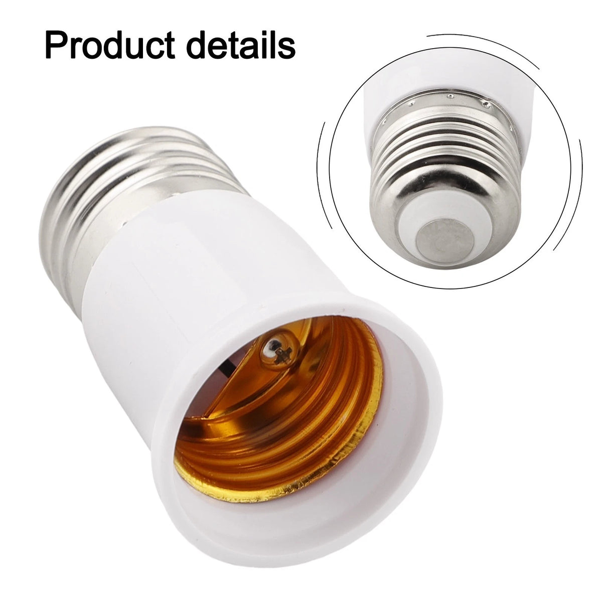 E26/E27 Light Bulb Socket Extender for Brighter Room (3cm Extension)