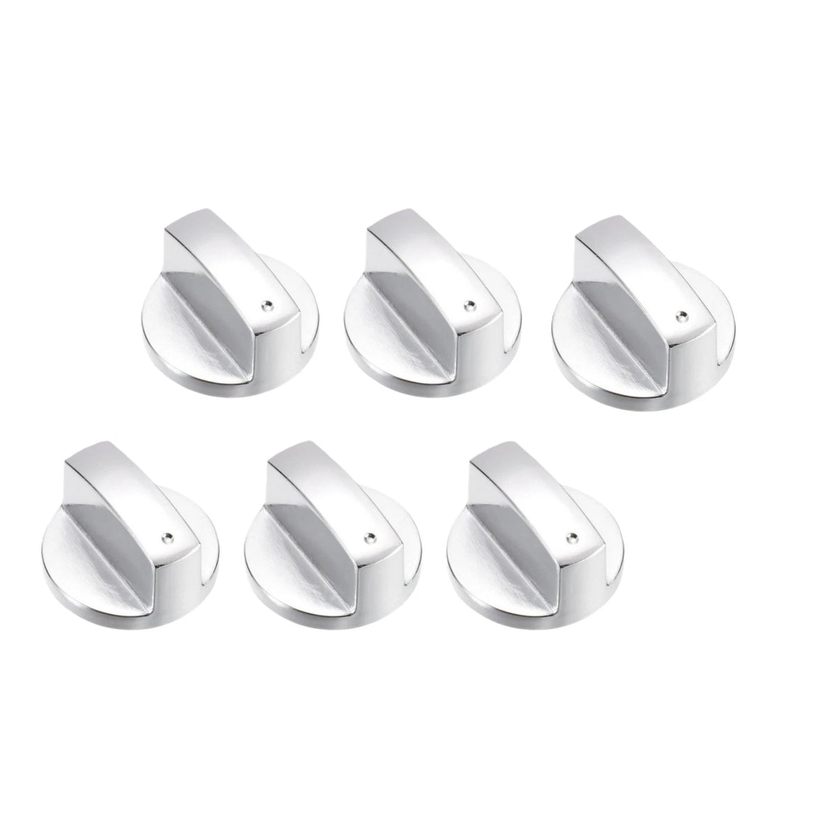 Set of 6 Gas Stove Knobs for Universal Kitchen Hob (8mm D Type)