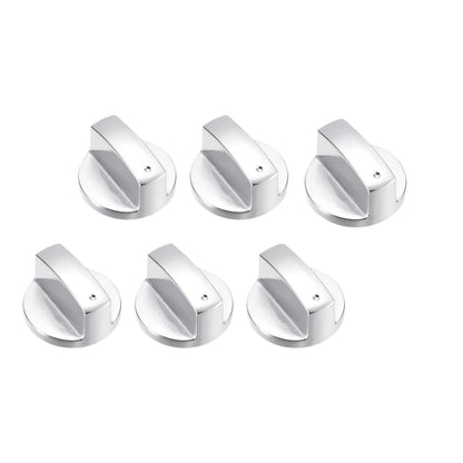 Set of 6 Gas Stove Knobs for Universal Kitchen Hob (8mm D Type)