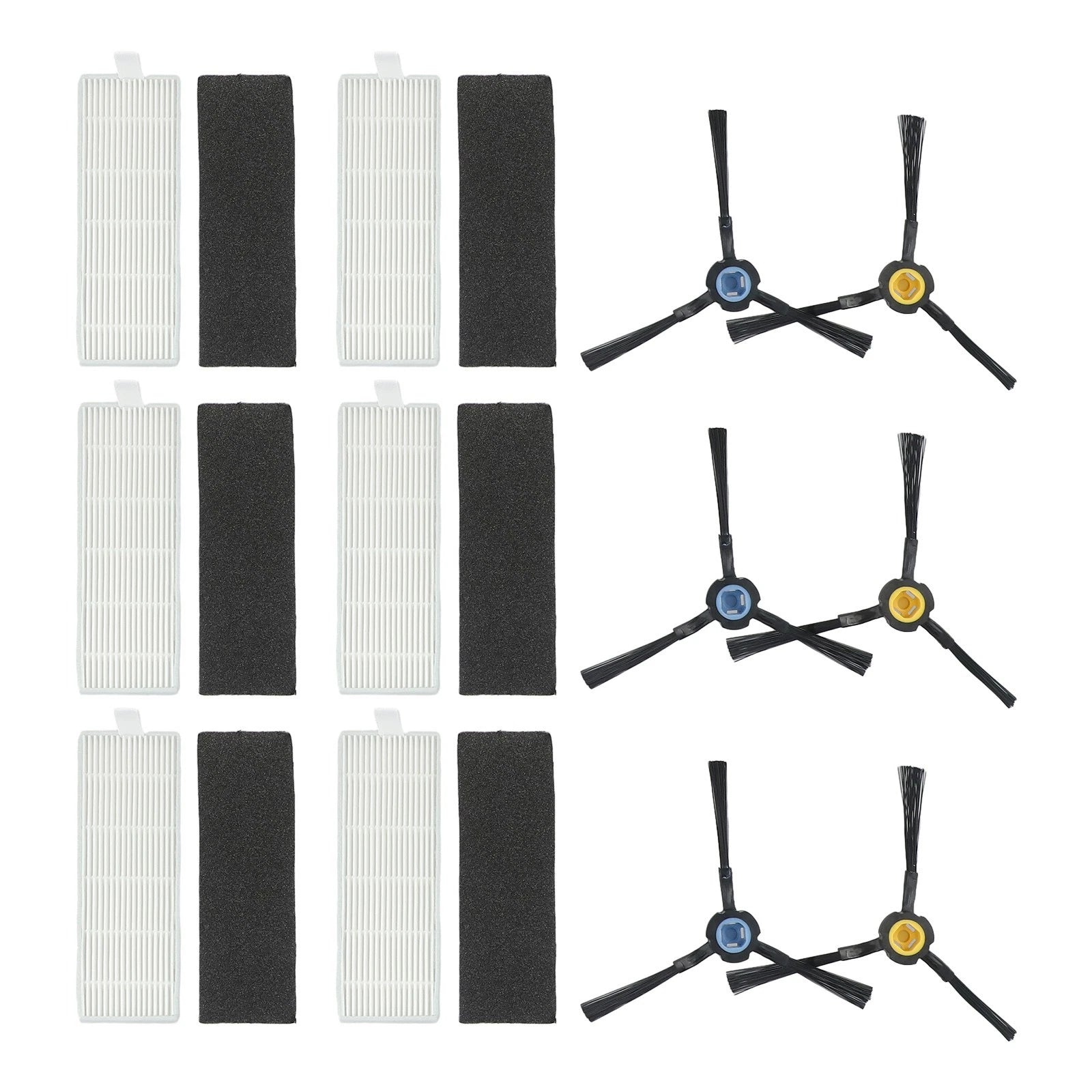 Replacement Filter Brush Kit for Silvercrest SSRA 1 (Robot Vacuum)