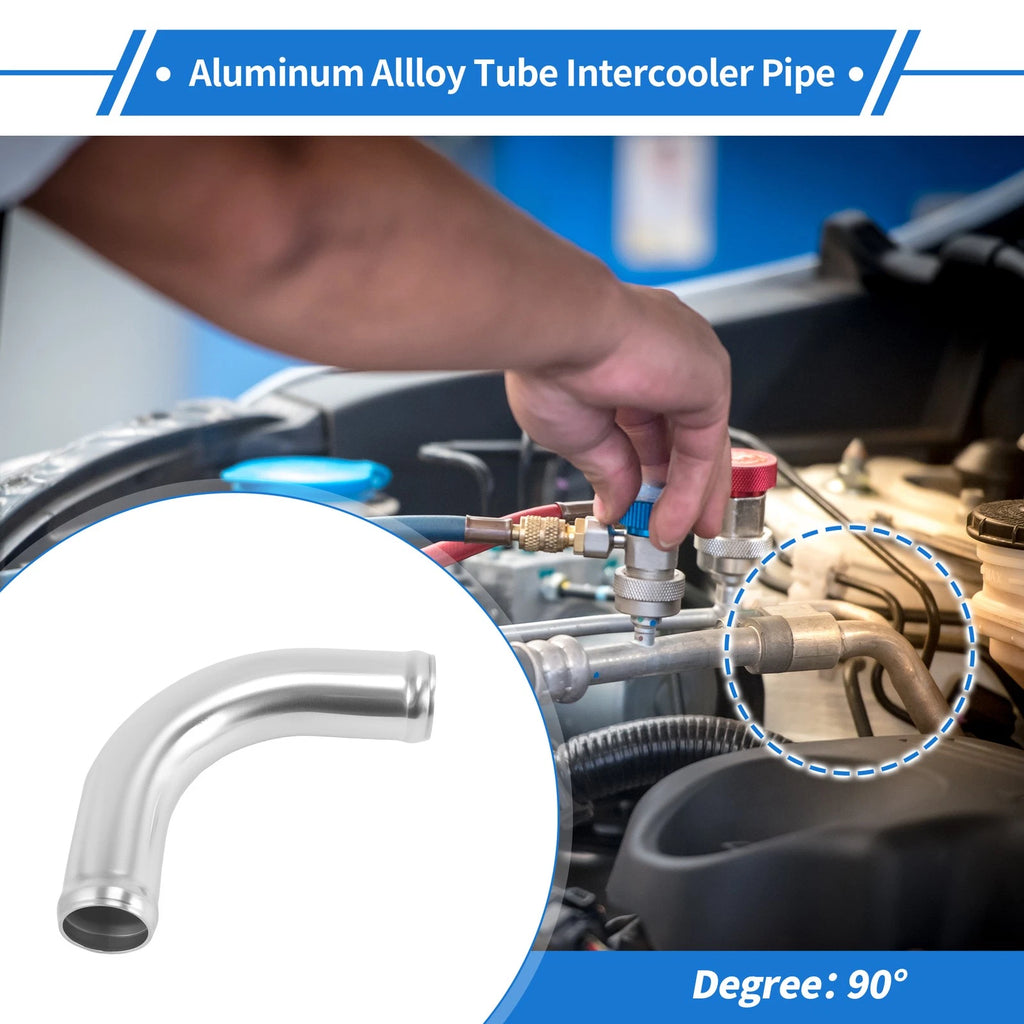 90° Intercooler Pipe for - 1.26" OD, 4" Length, Silver