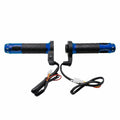 12V Heated Handlebar Grips for Motorcycle (Universal, 22mm, Blue)