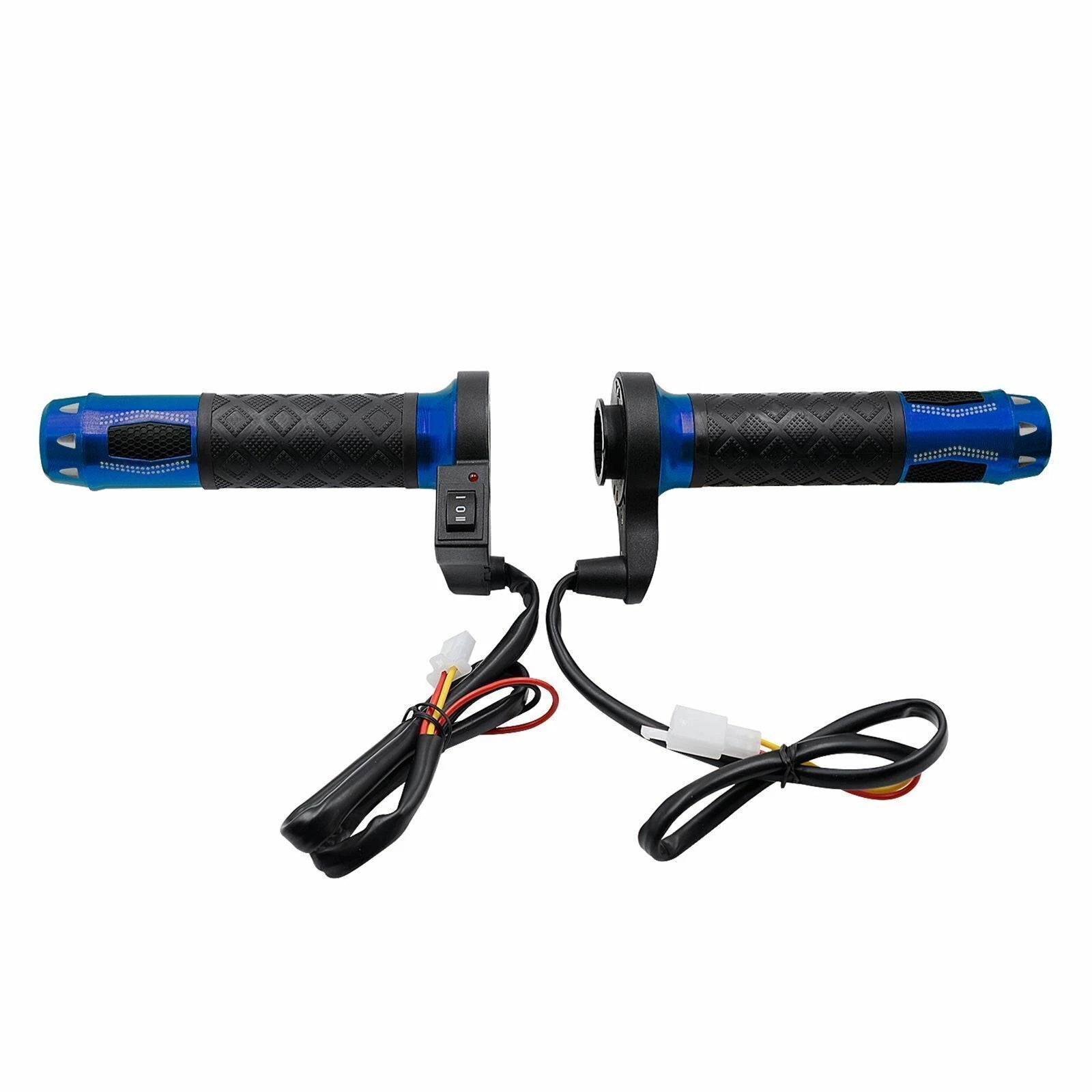 12V Heated Handlebar Grips for Motorcycle (Universal, 22mm, Blue)