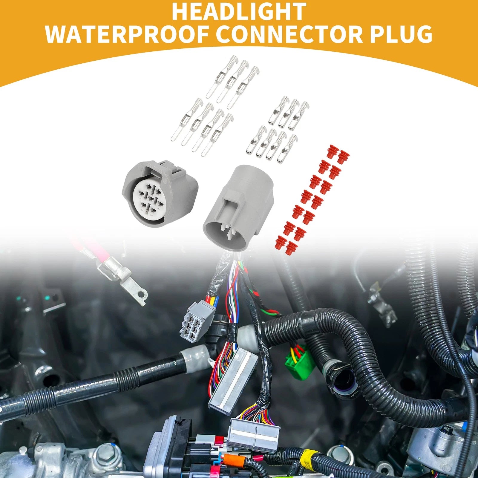 7 Pin Headlight Waterproof Connector Plug for Toyota Lexus (1 Set) (2009–2015)