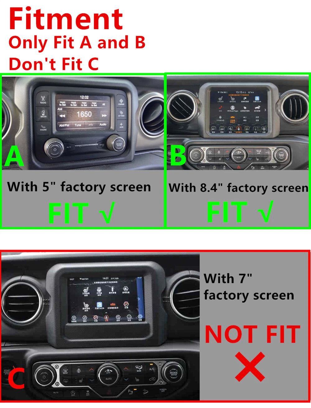 8.4" Car Stereo GPS Navigation for Jeep Wrangler JL/Gladiator (2018–2024)