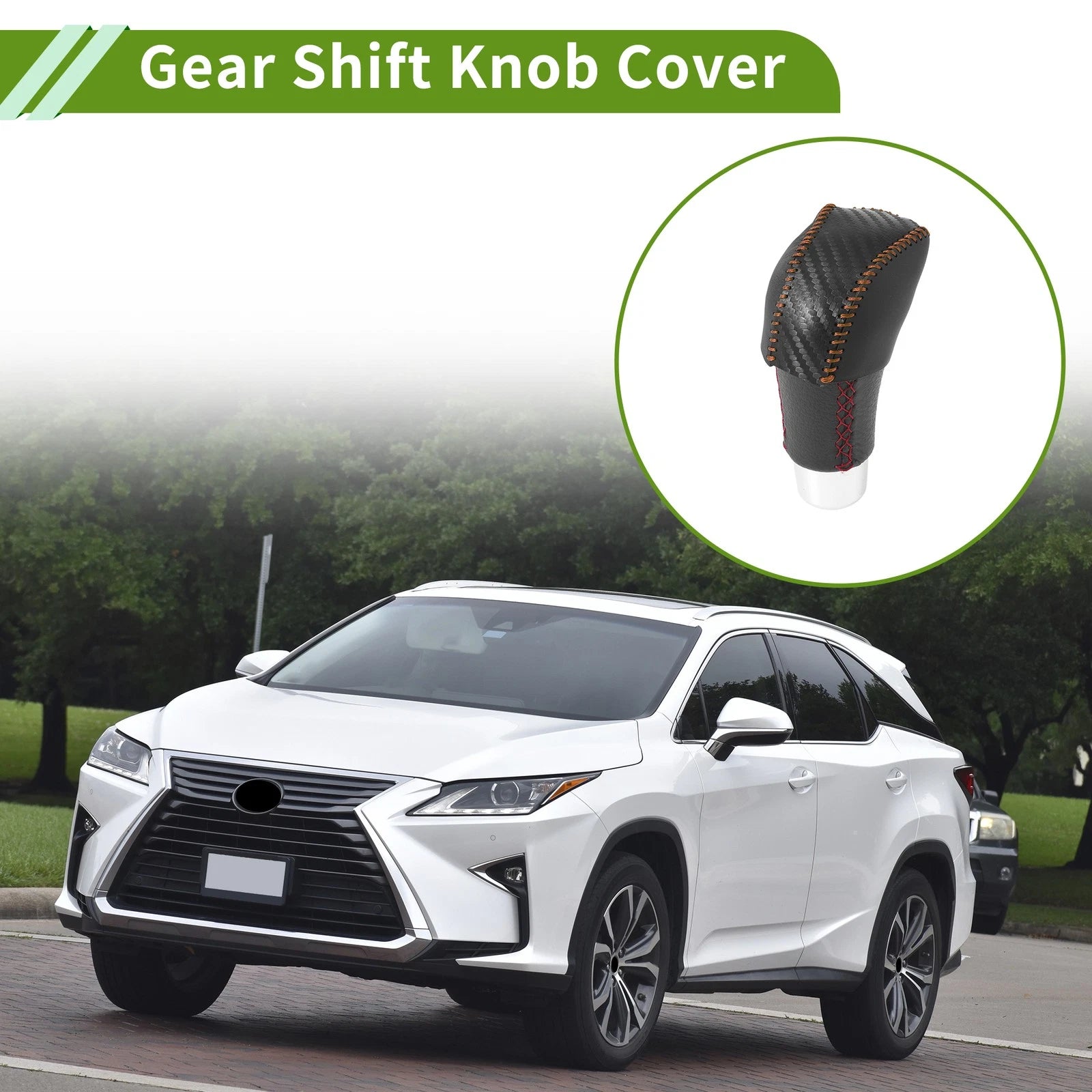 Gear Shift Knob Cover Replacement for Lexus RX350 (2023–2024) Black Brown