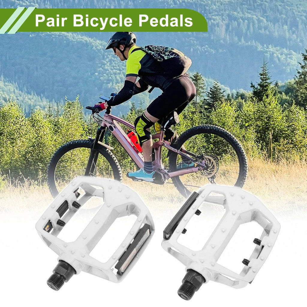 Bicycle Pedal Aluminum Alloy Reflective Strips 14mm 1 Pair