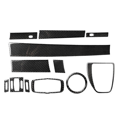 12pcs Interior Decorative Cover Trim for BMW 5 Series E60 (2004–2010) Black LHD
