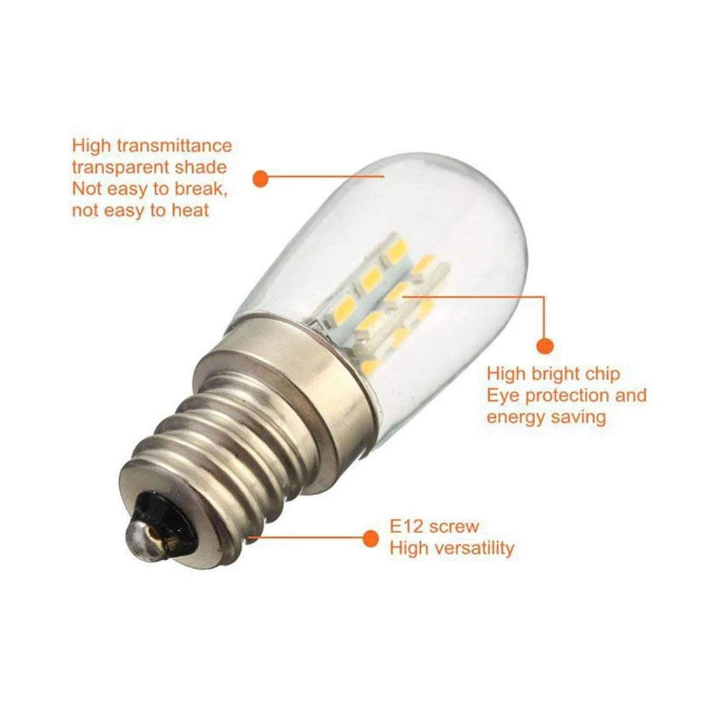 E12 LED Refrigerator Hood Light Bulb for Range (220V)