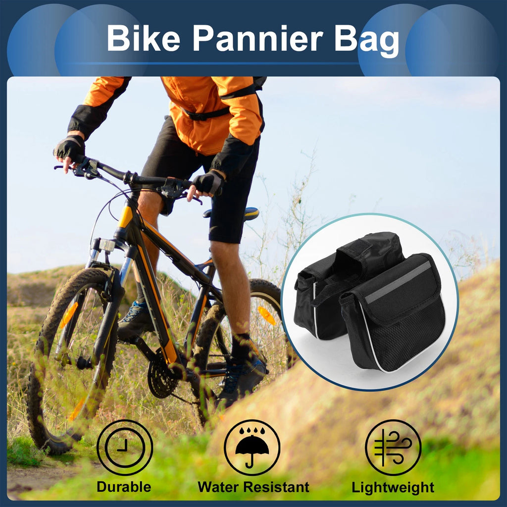Waterproof Front Frame Bike Bag for Bicycle Pannier Carrier (Nylon) (Universal)