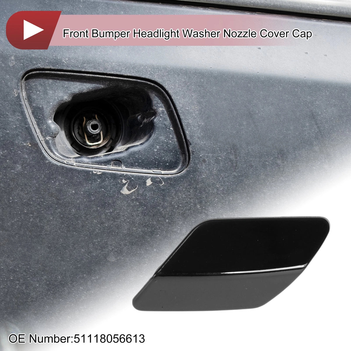 Front Left Bumper Trim Nozzle Cover for BMW 320i (2011–2018)
