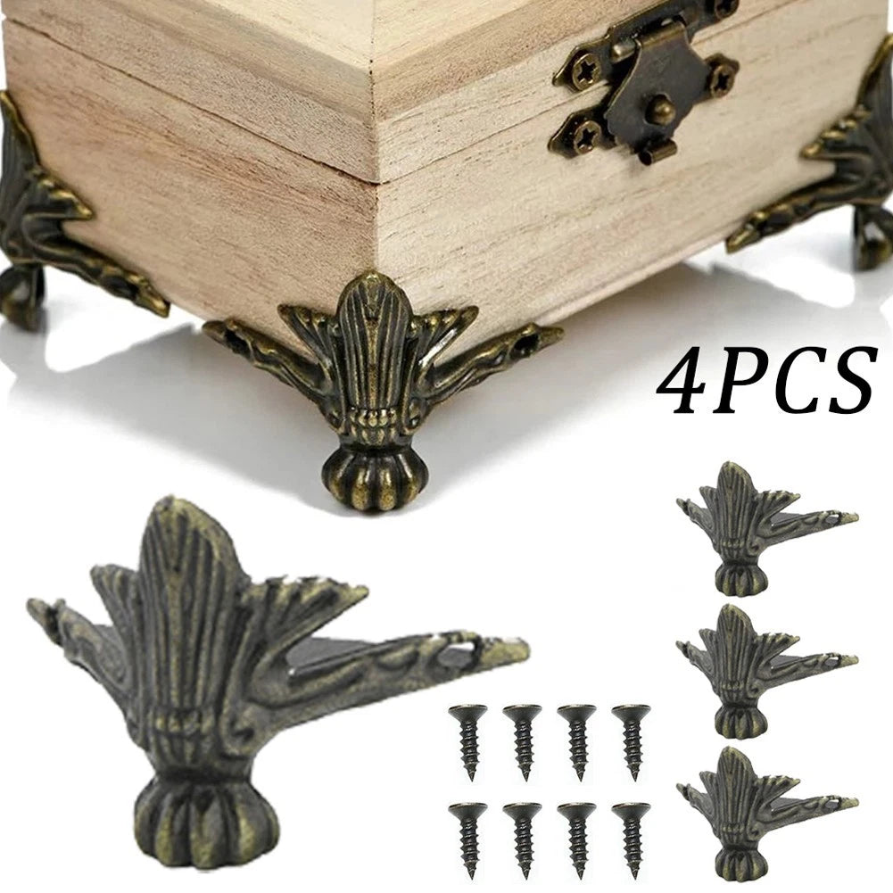 Decorative Brass Corner Protector Feet for Wood Box