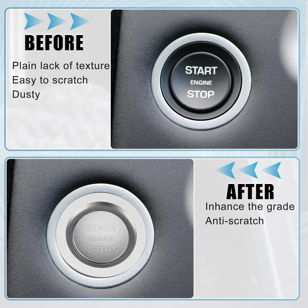 Start Stop Button Cover Kit for Range Rover (2013–2022) Silver Tone