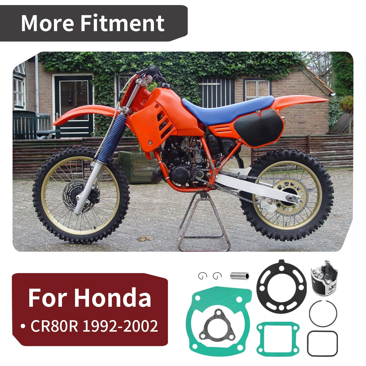 Piston Top End Gasket Kit for Honda CR80R (1992–2002) 47mm