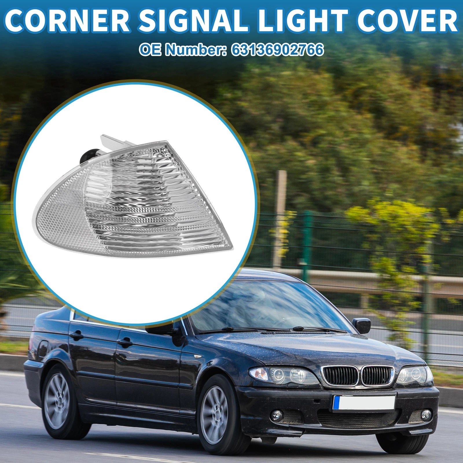 Right Corner Signal Light Cover Replacement for BMW 3 Series (1999–2001)