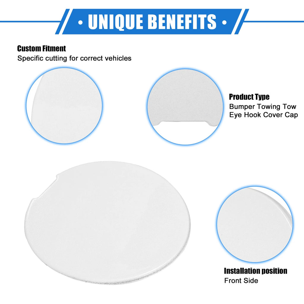 Tow Eye Hook Cover Cap Front Bumper Replacement for Ford Explorer (2011–2015)