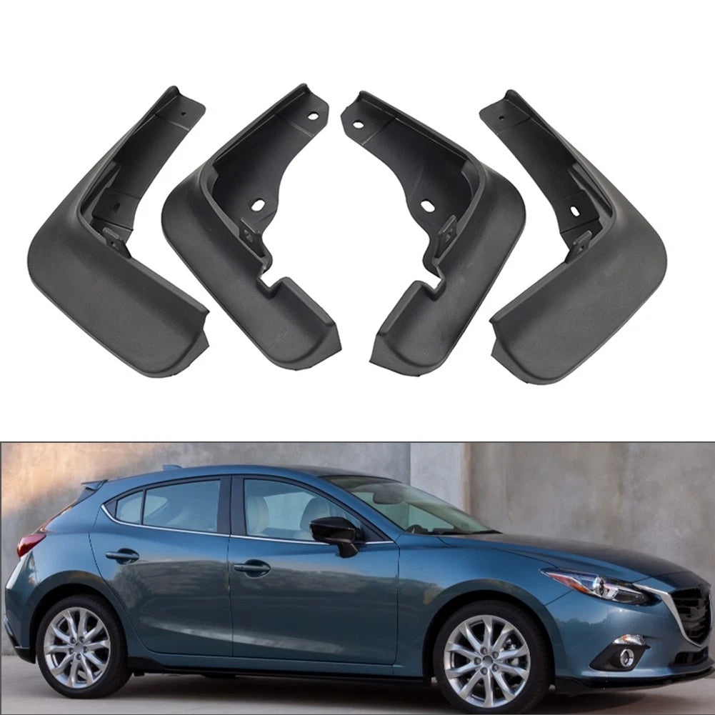 Mud Flaps Splash Guards for Mazda 3 Axela 5-Door Hatchback (2014–2018)