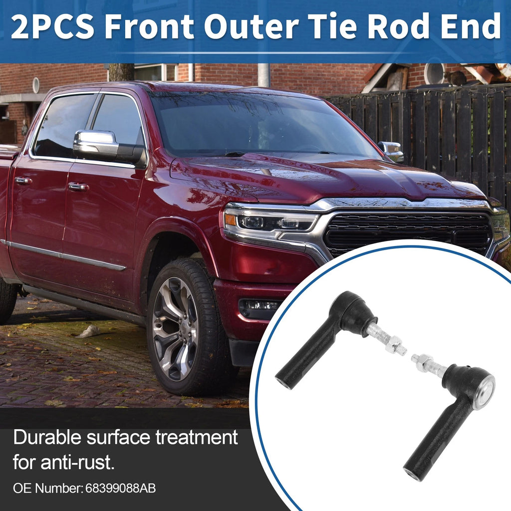 2X Front Outer Tie Rod End No.68399088AB for RAM 1500 (2019–2024)
