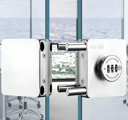 3-Digit Combination Frameless Glass Lock - Indoor/Outdoor Use