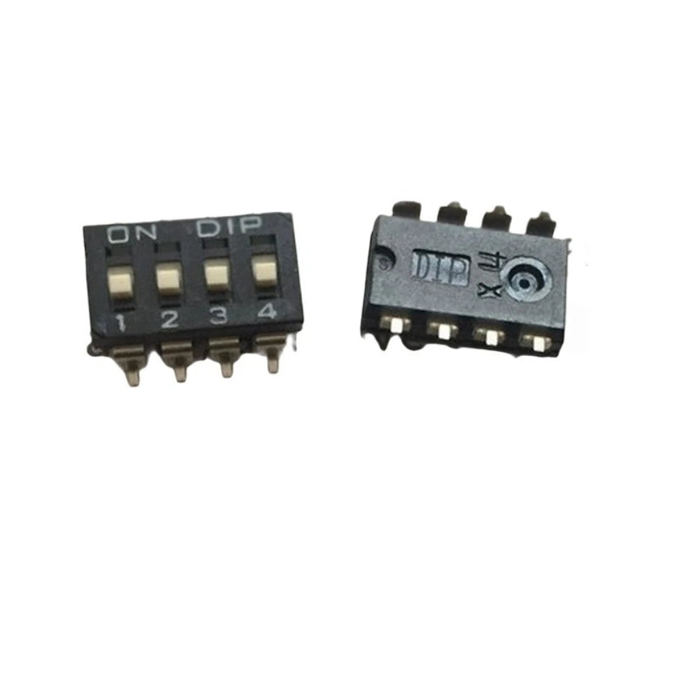 4 Position DIP Switch DM-04-V-T/R for PCB (Compatible)