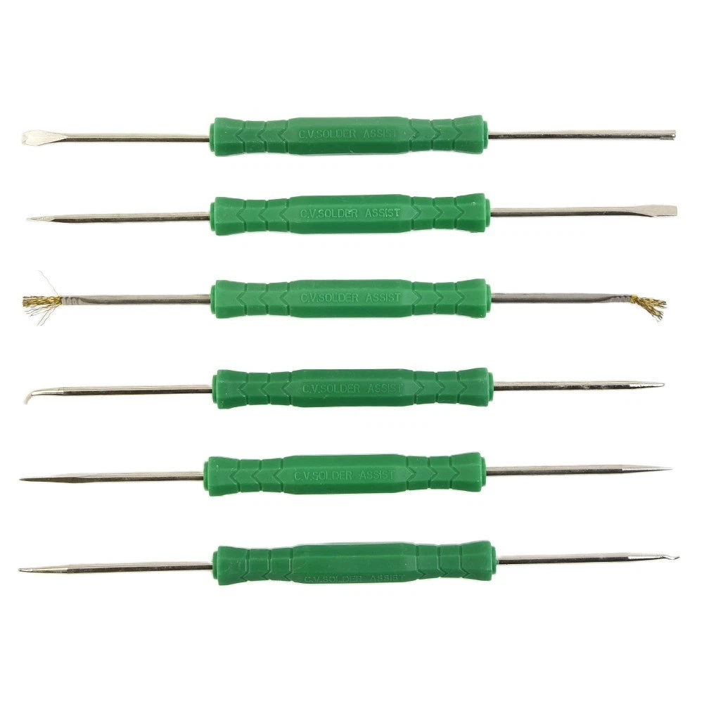 6X Welding Tool Set - Awl, Brush, Carbon Steel Fork Hook