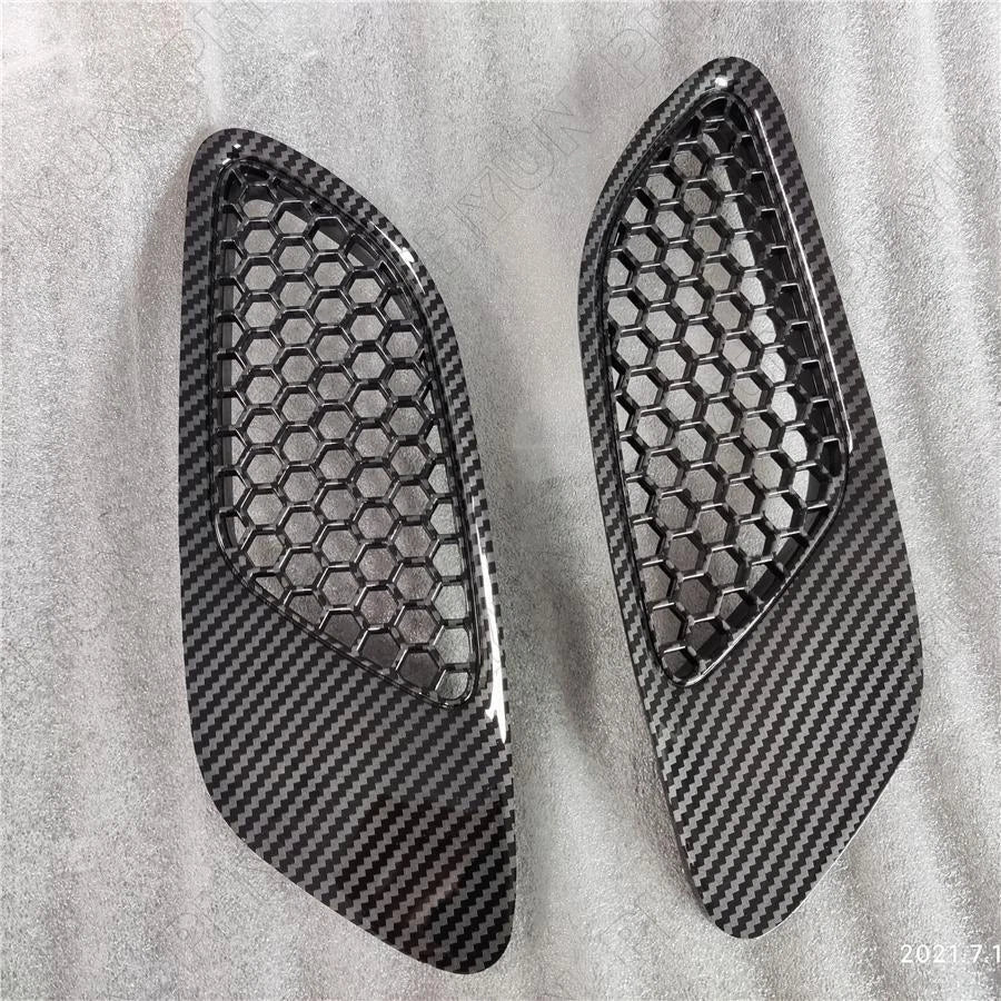 2x Carbon Fiber Look Front Bonnet Vent Hood Trim For BMW E90 E91 E92 E93 M3 Type