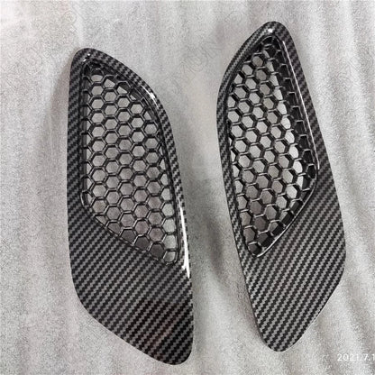 2x Carbon Fiber Look Front Bonnet Vent Hood Trim For BMW E90 E91 E92 E93 M3 Type