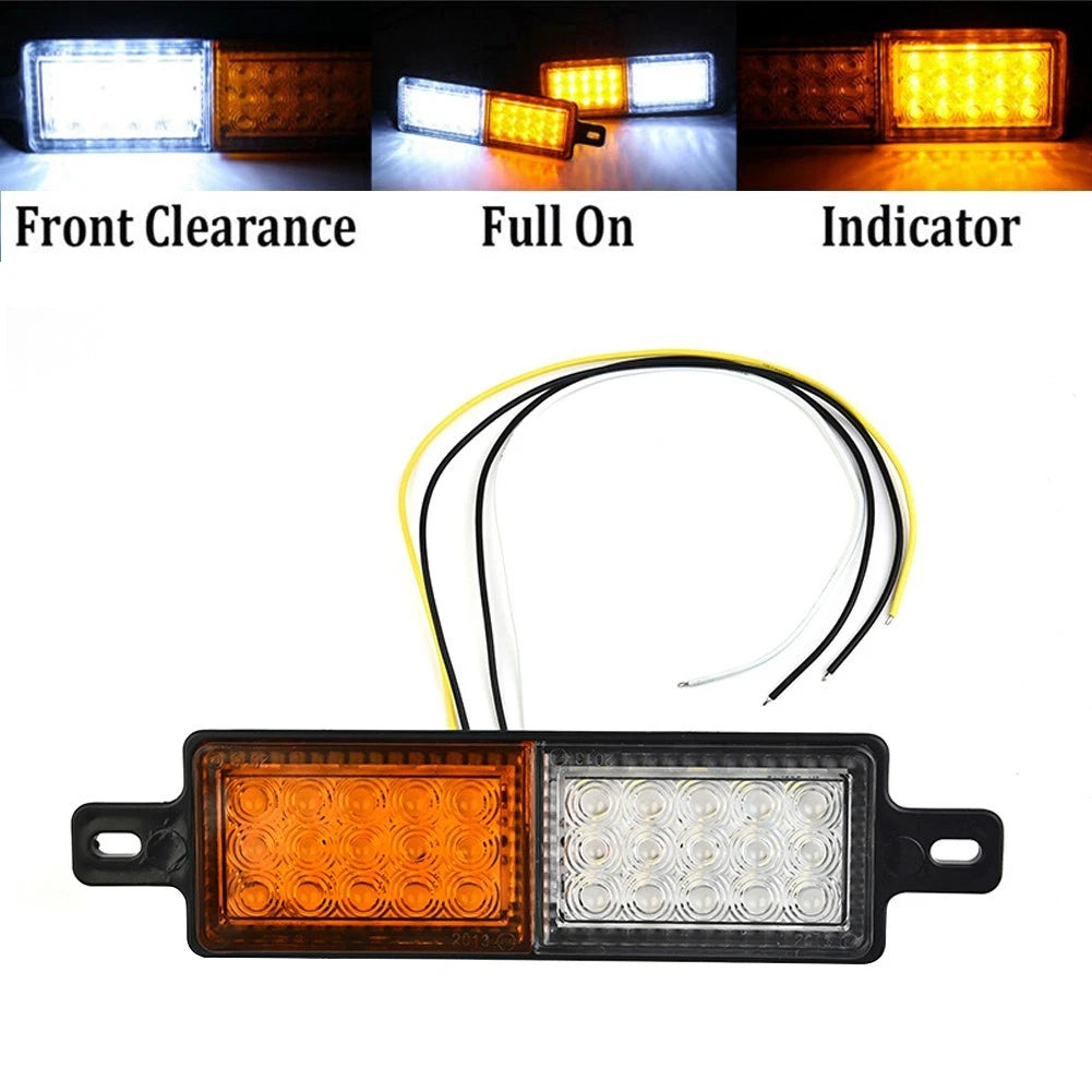 2X LED Indicator Light for Car Bullbar Accessories (Front White Amber)