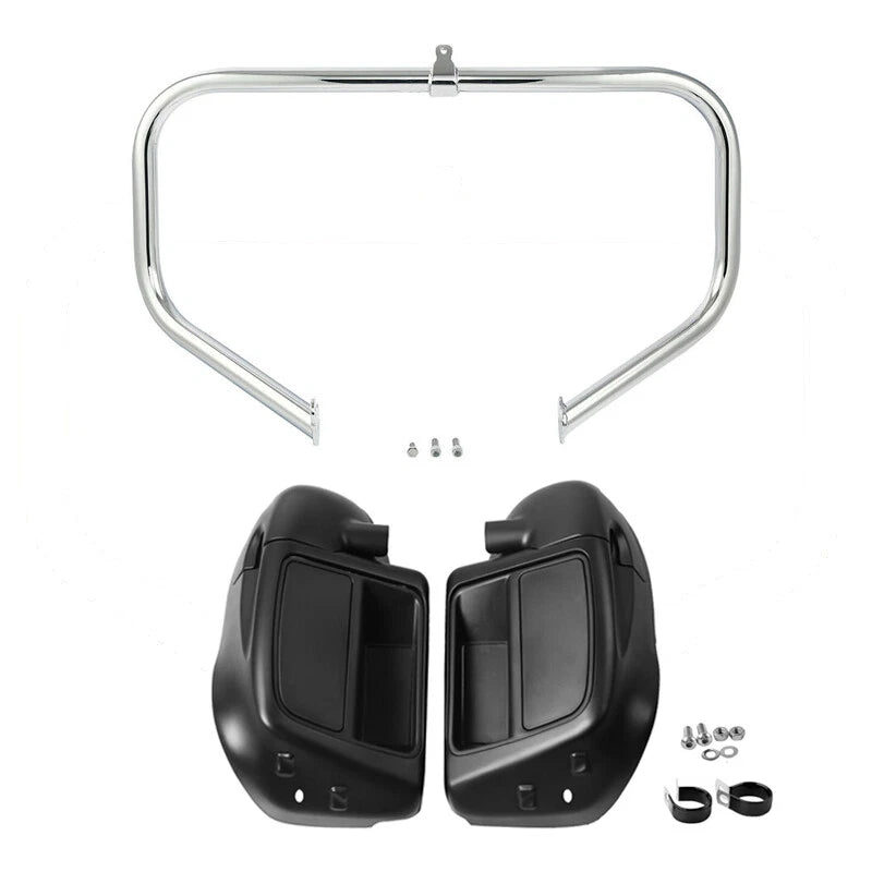 Matte Lower Vented Fairings Engine Guard Crash Bar for Harley Touring (2014–2024)