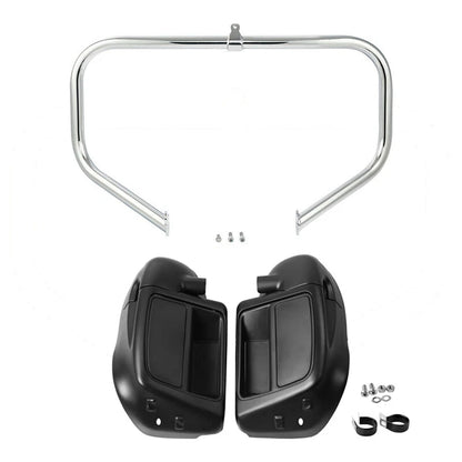 Matte Lower Vented Fairings Engine Guard Crash Bar for Harley Touring (2014–2024)