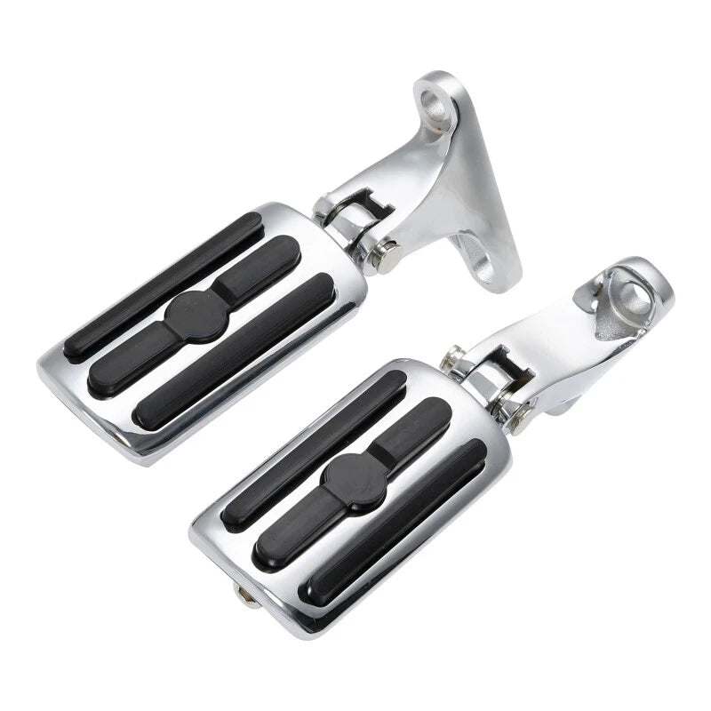 Chrome Rear Passenger Footpegs Mount for Harley Touring Road King (1993–2025)
