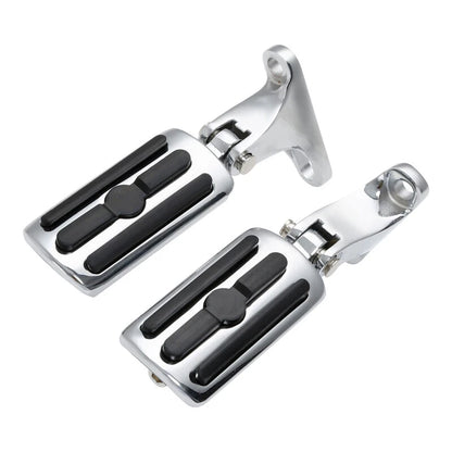 Chrome Rear Passenger Footpegs Mount for Harley Touring Road King (1993–2025)