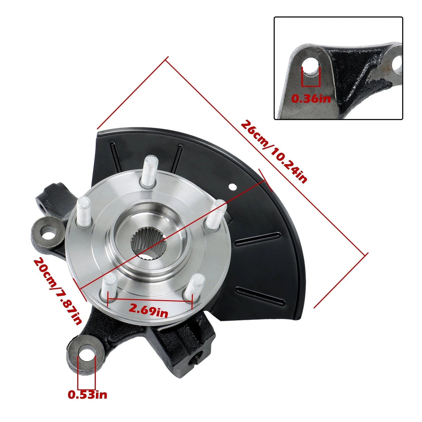 Right Steering Knuckle Assembly for Mazda Tribute (2001–2004)