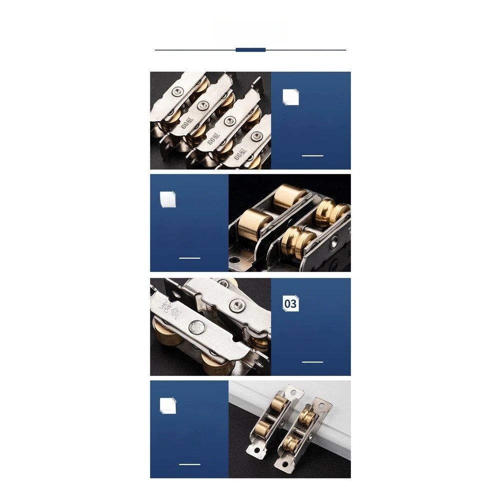 Copper Sliding Pulley for Plastic Steel with Automatic Leveling Feature
