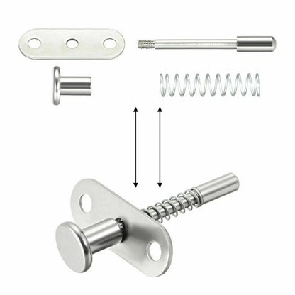 2pc Set Iron Plunger Latches for Beds and Cupboards (Total Length)