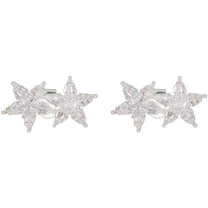 Zirconia Dual Ear Clip for Five Point Star Design (Women)