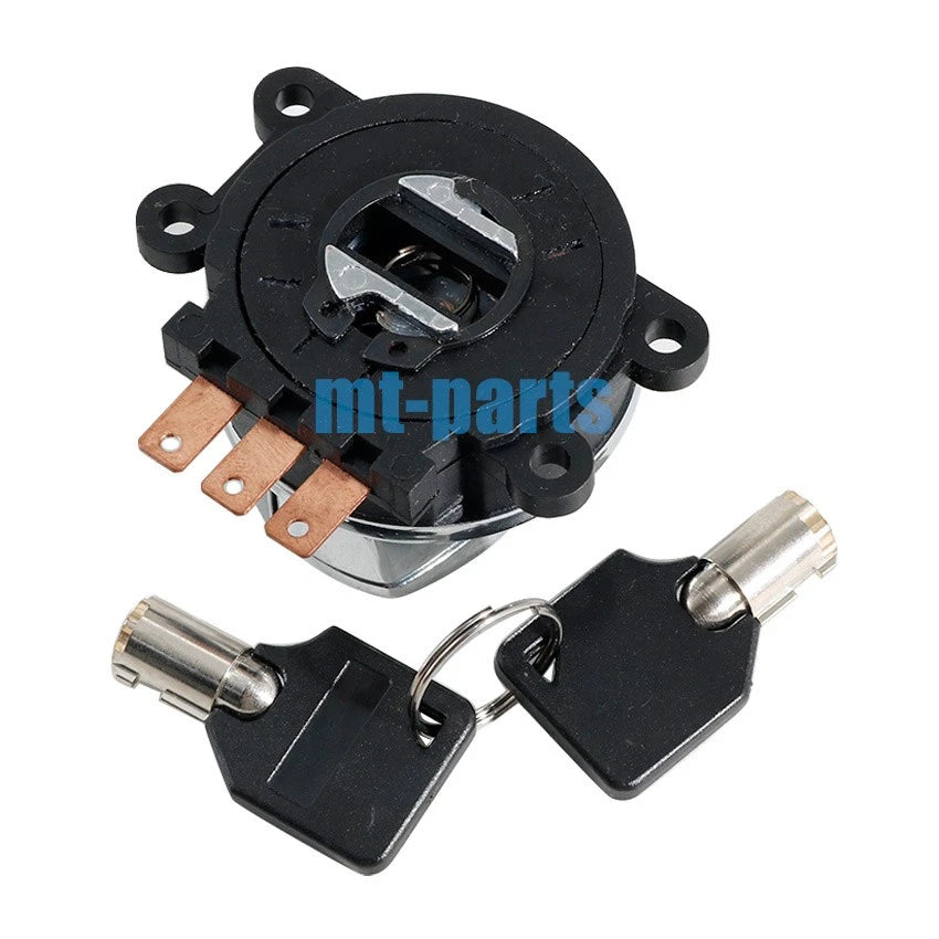 Chrome Ignition Key Switch Kit for Harley-Davidson Dyna Glide Super Glide (1997–2000)
