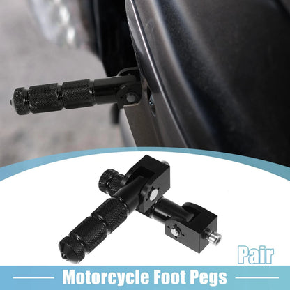 Rearset Footpegs Pair 8mm Aluminum Fold Footrest for Motorcycle Cycling (—)