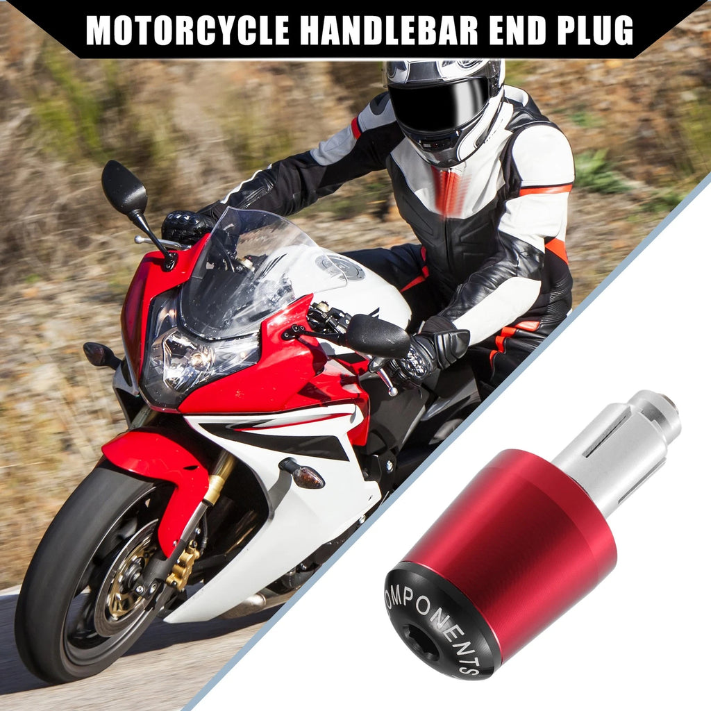 Handlebar End Plugs 2 Pcs Replacement for Honda 7/8 22mm (Red) (2000–2000)