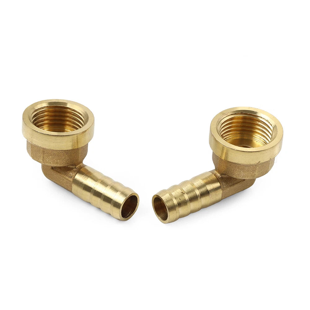 2X Brass Hose Barb Fitting Elbow 12mm x G1/2 for Various Applications