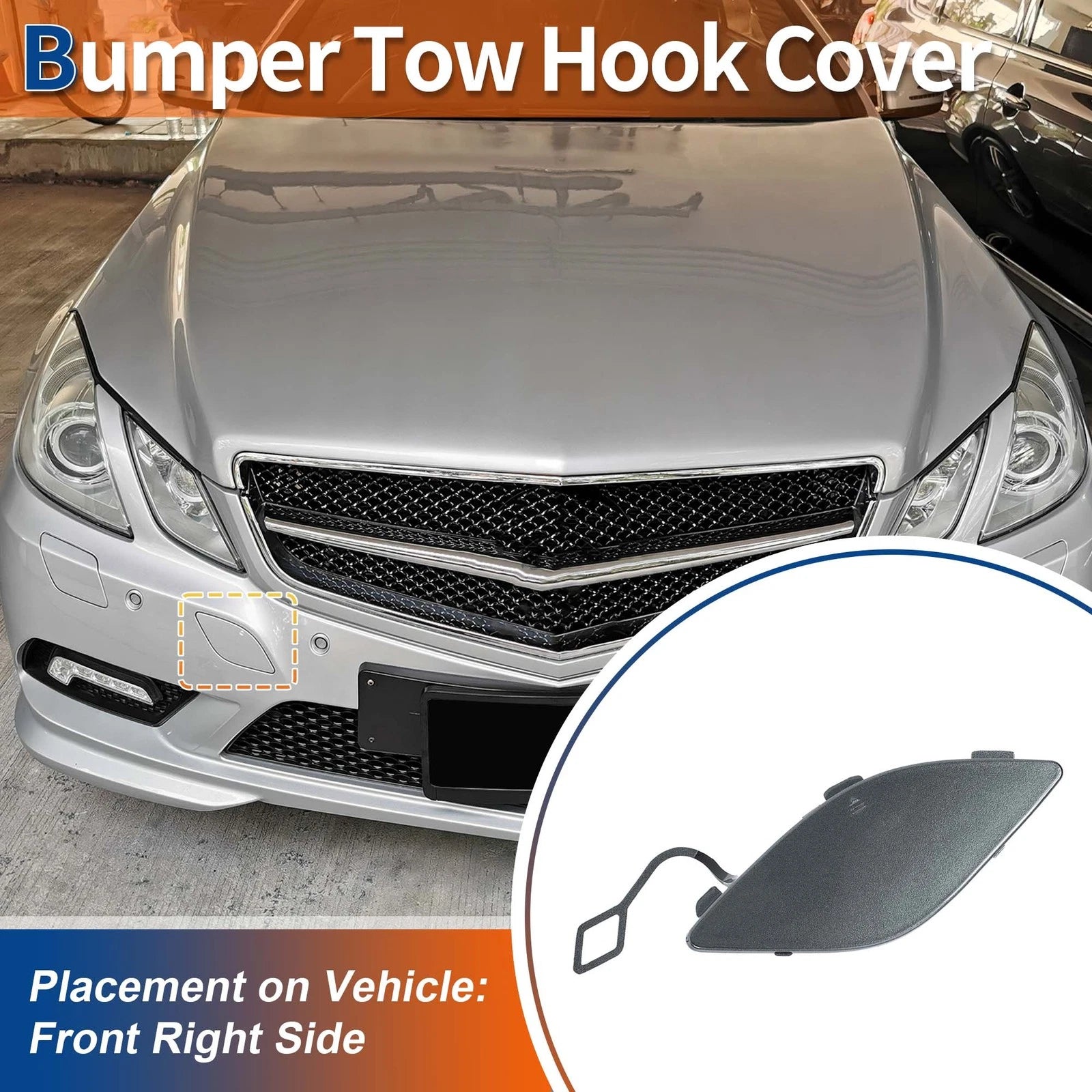 Front Tow Hook Cover Replacement for Mercedes-Benz E350 W212 (2010–2014)