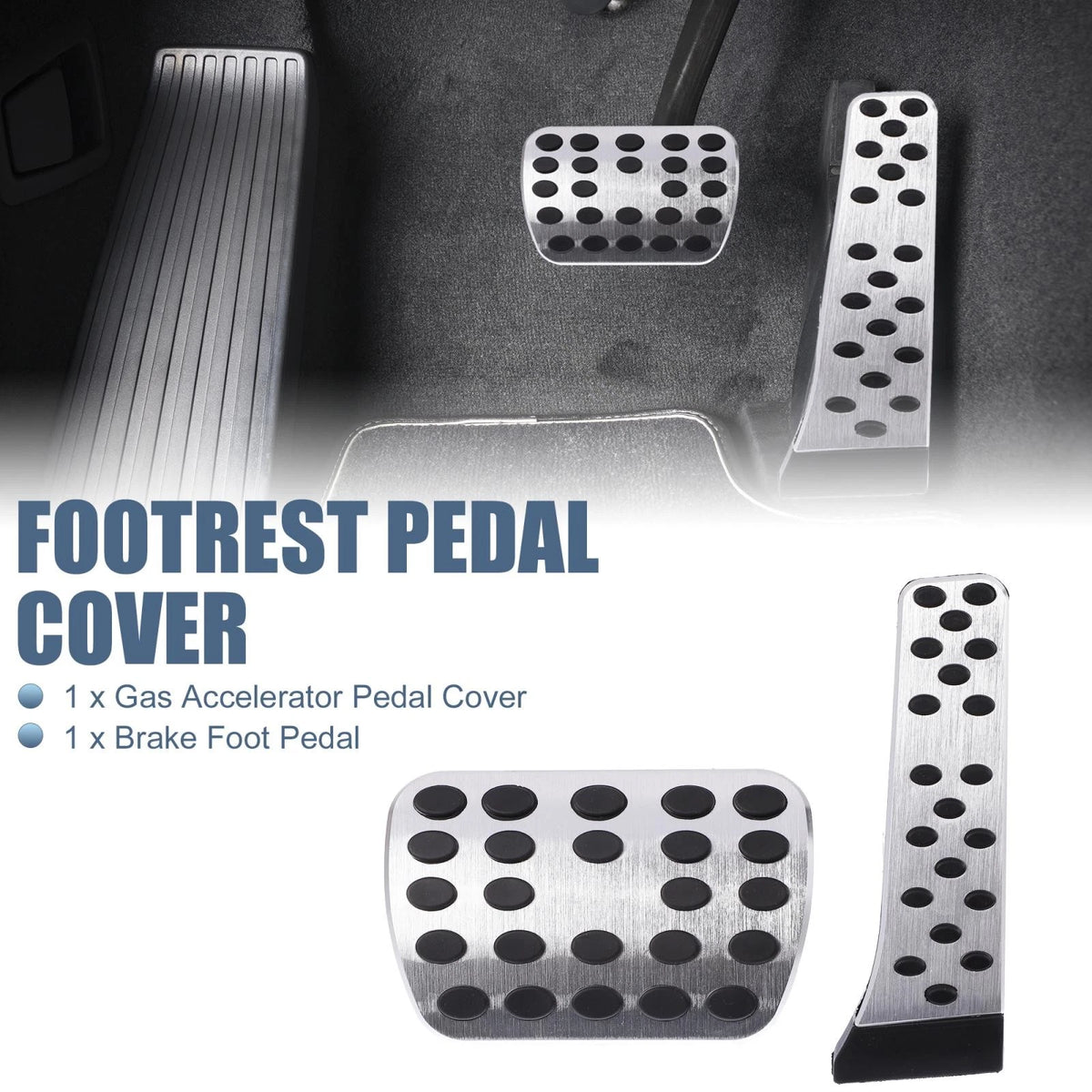 Brake Pedal Pad Cover Set for Mercedes-Benz C E S GLC GLE Class (2Pc)