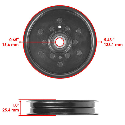 Deck Pulley with Idler Pulley Replacement for John Deere Z465 Eztrak (2010–2018)