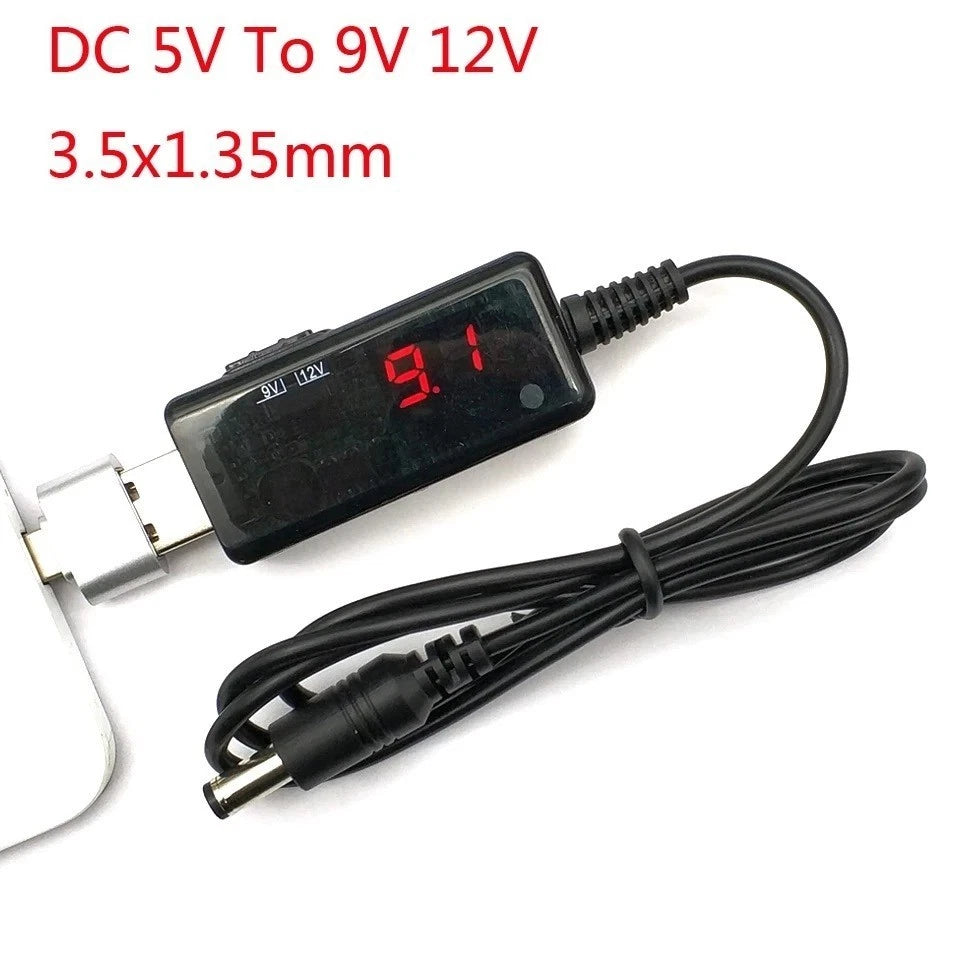 USB 5V to 9V & 12V Step-Up Boost Converter Power Supply with Display