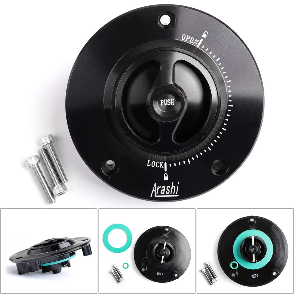 CNC Keyless Fuel Gas Tank Cap for Suzuki GSXR GSR 600/750 1000 (2003–2018)