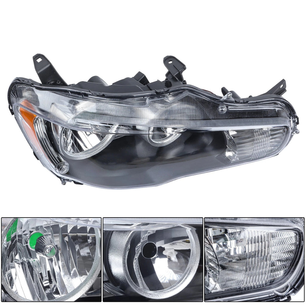 Right Side Halogen Headlight Assembly for Mitsubishi Lancer (2008–2017)