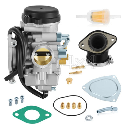 Carburetor for Suzuki King Quad 300, QuadRunner 250 (1999–2002) w/ Intake Pipe Boot