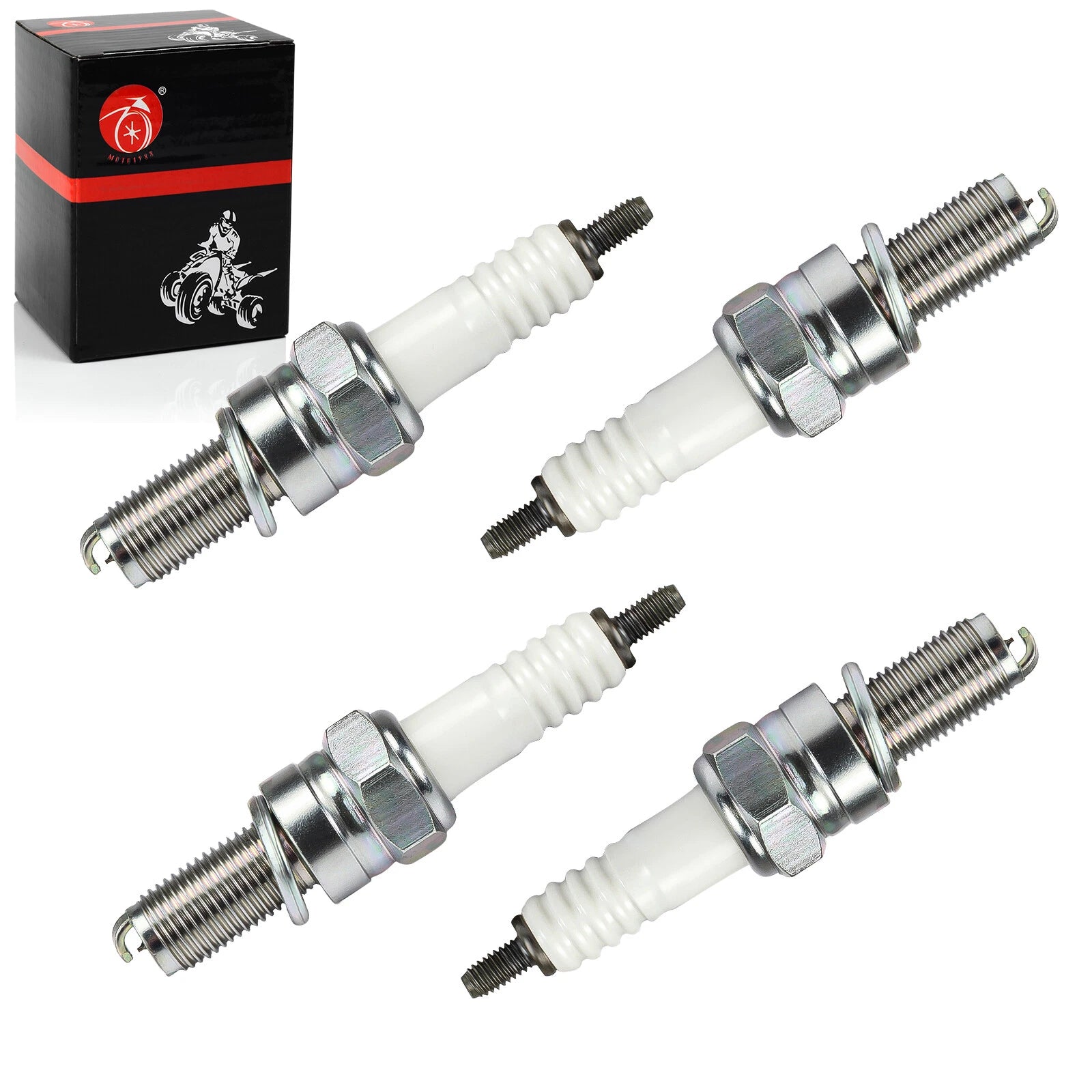 Set of 4 Ignition Coil Iridium Spark Plugs for Triumph Tiger 800 1200 Street Triple 675
